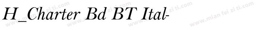 H_Charter Bd BT Ital字体转换